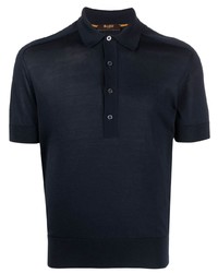 Moorer Semi Sheer Silk Polo Shirt