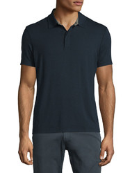 Armani Collezioni Short Sleeve Stretch Polo Shirt Navy