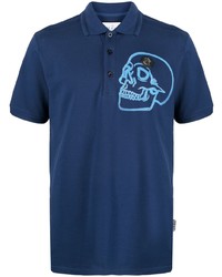 Philipp Plein Skull Appliqu Cotton Polo Shirt