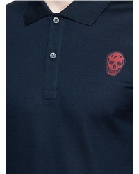 Alexander McQueen Skull Embroidery Polo Shirt