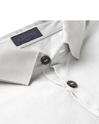 Lanvin Slim Fit Grosgrain Trimmed Cotton Piqu Polo Shirt
