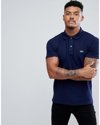 Lacoste Slim Fit Pique Polo In Navy