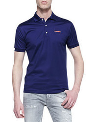 DSQUARED2 Smooth Knit Logo Polo Navy