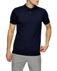 Topman Solid Knit Polo