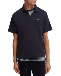 Scotch & Soda Solid Polo In Blue At Nordstrom