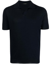 Tagliatore Spread Collar Knitted Polo Shirt
