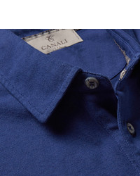 Canali Stretch Cotton Piqu Polo Shirt