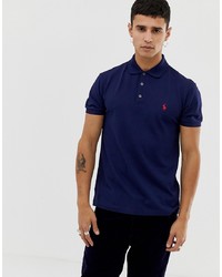 Polo Ralph Lauren Stretch Polo Shirt In Navy In Slim Fit