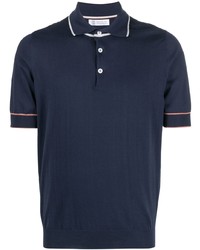 Brunello Cucinelli Stripe Detail Cotton Polo Shirt