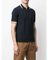 Eleventy Stripe Detail Short Sleeve Polo Shirt