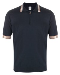 Eleventy Stripe Detail Short Sleeve Polo Shirt