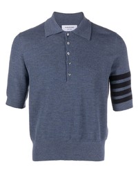 Thom Browne Stripe Detail Short Sleeved Polo Shirt