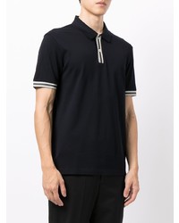 BOSS Stripe Trim Cotton Polo Shirt