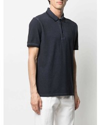 Canali Stripe Trim Polo Shirt