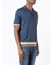 Giorgio Armani Striped Cotton Polo Shirt