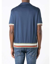 Giorgio Armani Striped Cotton Polo Shirt
