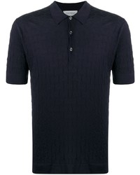 John Smedley Textured Knitted Polo Shirt