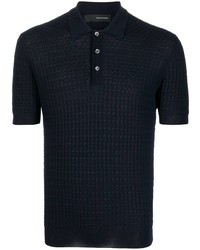 Tagliatore Textured Short Sleeve Polo Shirt