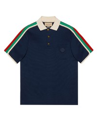 Gucci Web Stripe Cotton Polo Shirt
