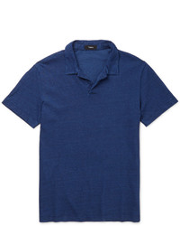 Theory Willem Slim Fit Open Collar Cotton Jersey Polo Shirt
