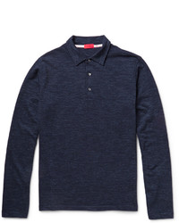 Isaia Wool And Cotton Blend Polo Shirt