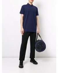 Shanghai Tang Xu Bing Mandarin Collar Polo Shirt