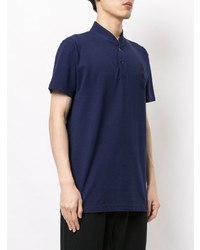 Shanghai Tang Xu Bing Mandarin Collar Polo Shirt