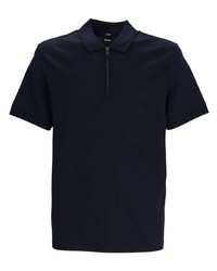 BOSS Zipped Placket Cotton Polo Shirt