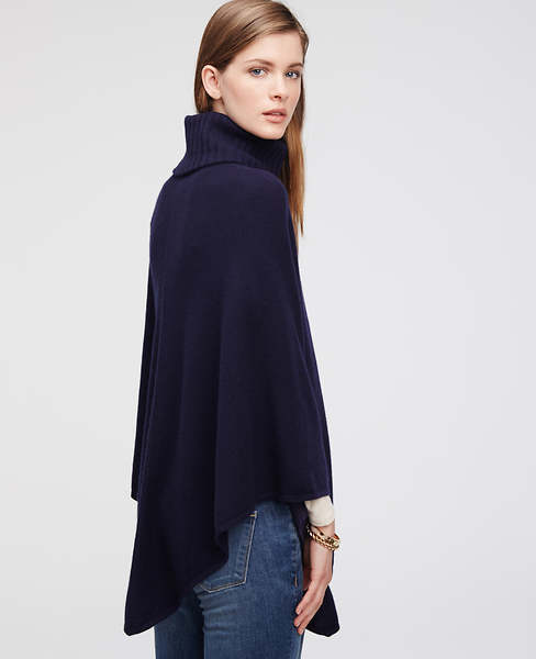 Ann Taylor Cashmere Turtleneck Poncho, $249 | Ann Taylor | Lookastic