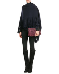 Burberry Prorsum Fringed Wool Scarf With Cashmere