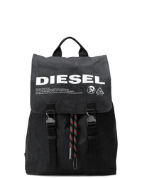 Diesel Denim Backpack With Print