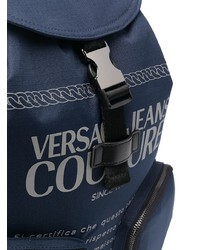VERSACE JEANS COUTURE Logo Print Buckle Backpack