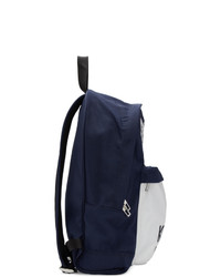 Kenzo Navy And White Limited Edition Large Colorblock Tiger Backpack