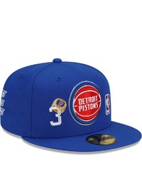 New Era Blue Detroit Pistons 3x World Champions Count The Rings 59fifty Fitted Hat