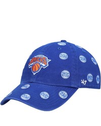 '47 Blue New York Knicks Confetti Cleanup Adjustable Hat At Nordstrom