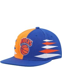 Mitchell & Ness Blueorange New York Knicks Hardwood Classics Diamond Cut Snapback Hat At Nordstrom