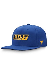 FANATICS Branded Blue St Louis Blues Authentic Pro Training Camp Practice Snapback Hat