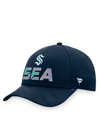 FANATICS Branded Deep Sea Blue Seattle Kraken Authentic Pro Team Locker Room Adjustable Hat In Navy At Nordstrom