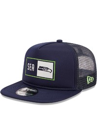New Era College Navy Seattle Seahawks Balanced Trucker 9fifty Snapback Hat At Nordstrom