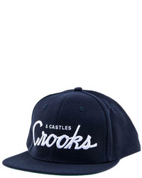 Crooks And Castles The Team Crooks Snapback Hat In Navy