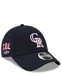 New Era Navy Colorado Rockies 4th Of July 9forty Snapback Adjustable Hat