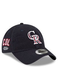 New Era Navy Colorado Rockies 4th Of July 9twenty Adjustable Hat