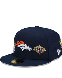 New Era Navy Denver Broncos 3x Super Bowl Champions Count The Rings 59fifty Fitted Hat