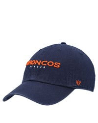 '47 Navy Denver Broncos Clean Up Script Adjustable Hat At Nordstrom