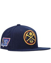 Mitchell & Ness Navy Denver Nuggets 50th Anniversary Snapback Hat