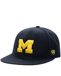 Top of the World Navy Michigan Wolverines Team Color Fitted Hat
