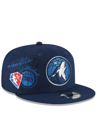 New Era Navy Minnesota Timberwolves Back Half 9fifty Snapback Adjustable Hat At Nordstrom