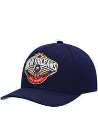 Mitchell & Ness Navy New Orleans Pelicans Team Ground Stretch Snapback Hat At Nordstrom