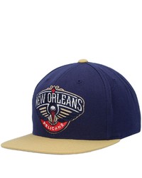 Mitchell & Ness Navygold New Orleans Pelicans Two Tone Wool Snapback Hat At Nordstrom