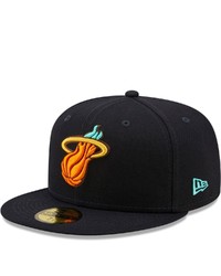 New Era Navymint Miami Heat 59fifty Fitted Hat